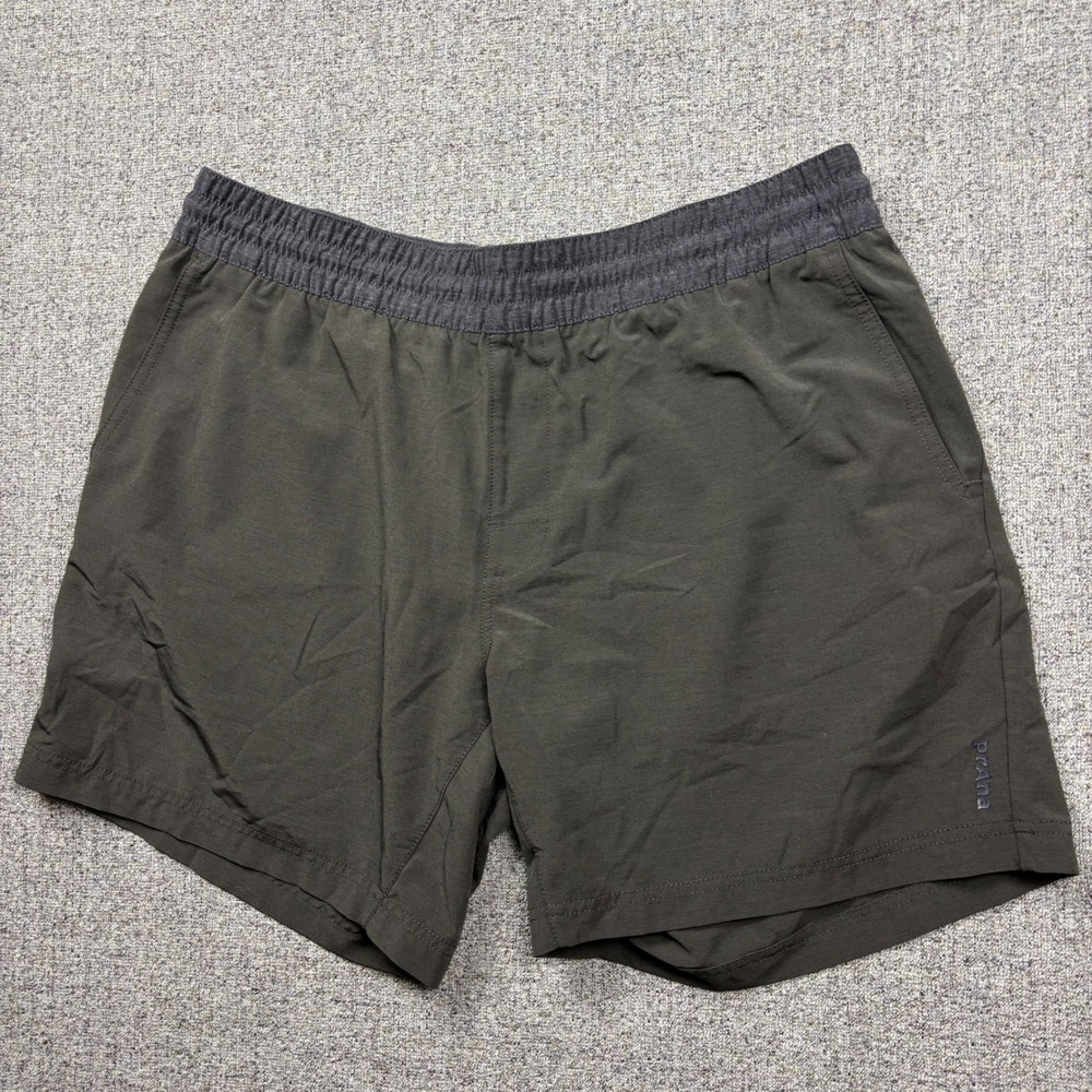 prAna Shorts Mens XL Active Hiking Dark Green 6.5 Inch Inseam Stretch